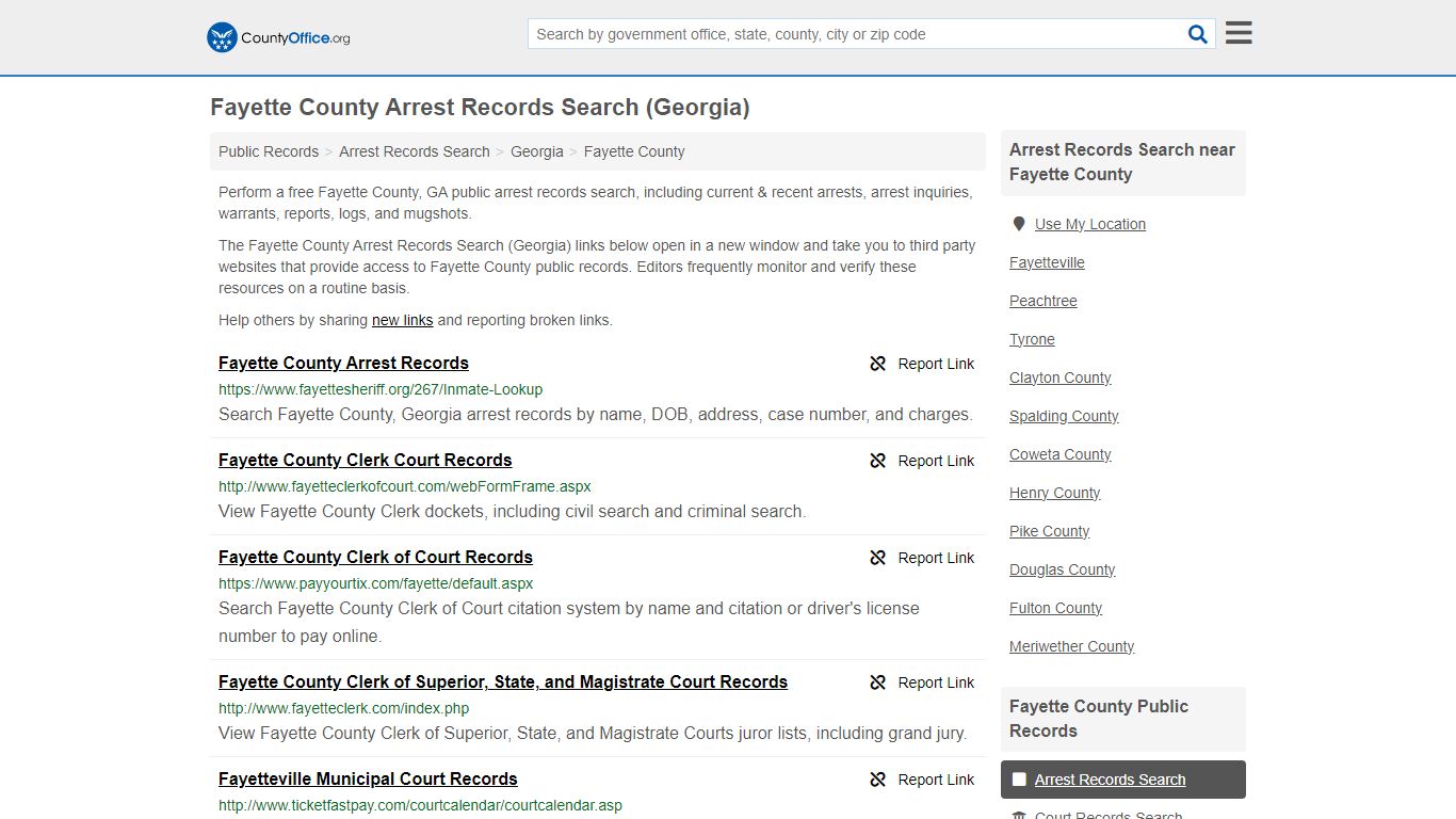 Arrest Records Search - Fayette County, GA (Arrests & Mugshots)