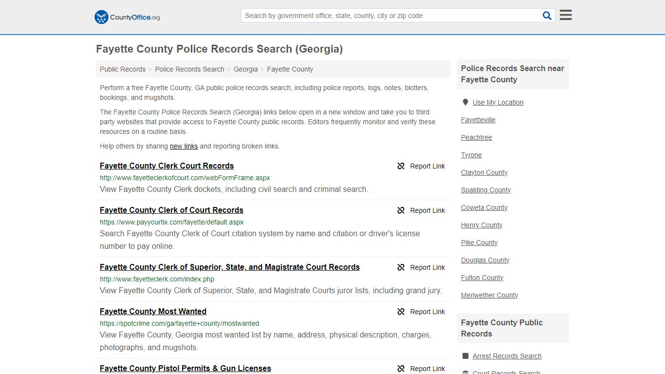 Police Records Search - Fayette County, GA (Accidents & Arrest Records)